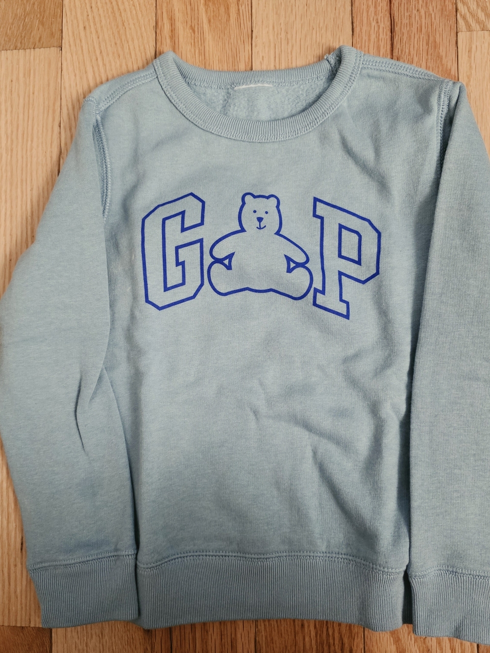 GAP Light Blue Sweatshirt with Blue Bear Logo